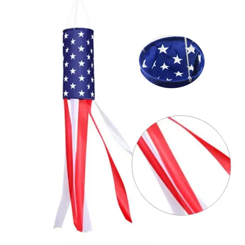 Us American Flag Windsock Durable Outdoor Hanging Yard and Garden Decoration 60-Inch