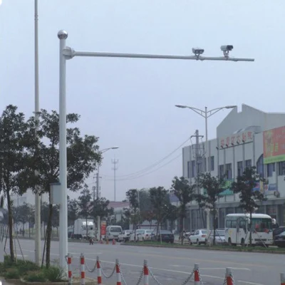 Hot DIP verzinkter Verkehrssignal-Monitor-Lichtmast, CCTV-Kamera-Monitormasten mit Kamera